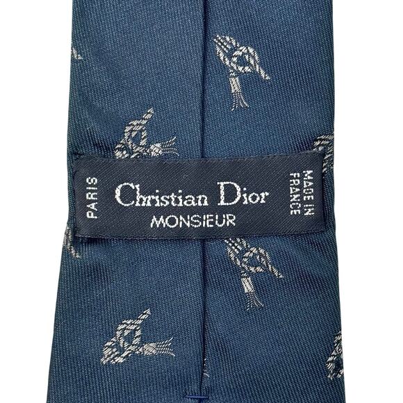 Christian Dior Knot Pattern Tie - Picture 2 of 10
